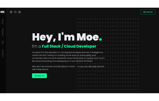 An image of the MK Portfolio project.